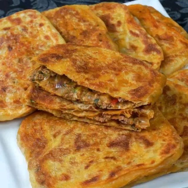 Msemen M3ammar à la Viande